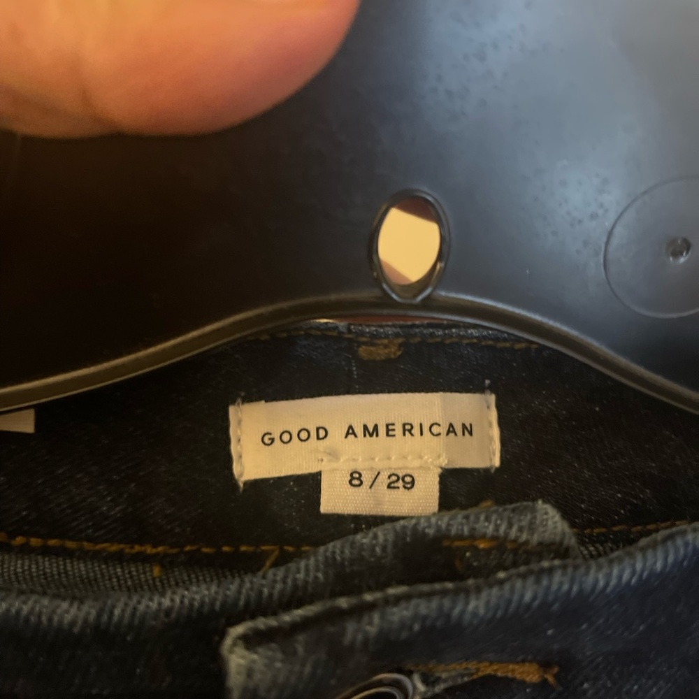 NWT Good American Good Waist Chewed Pocket Jeans - Picture 6 of 6